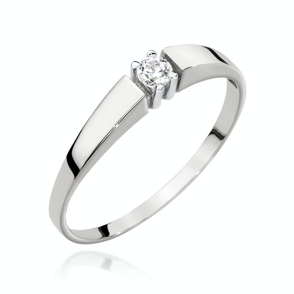 Inel Aur 9K cu Diamant Natural 0.10 ct