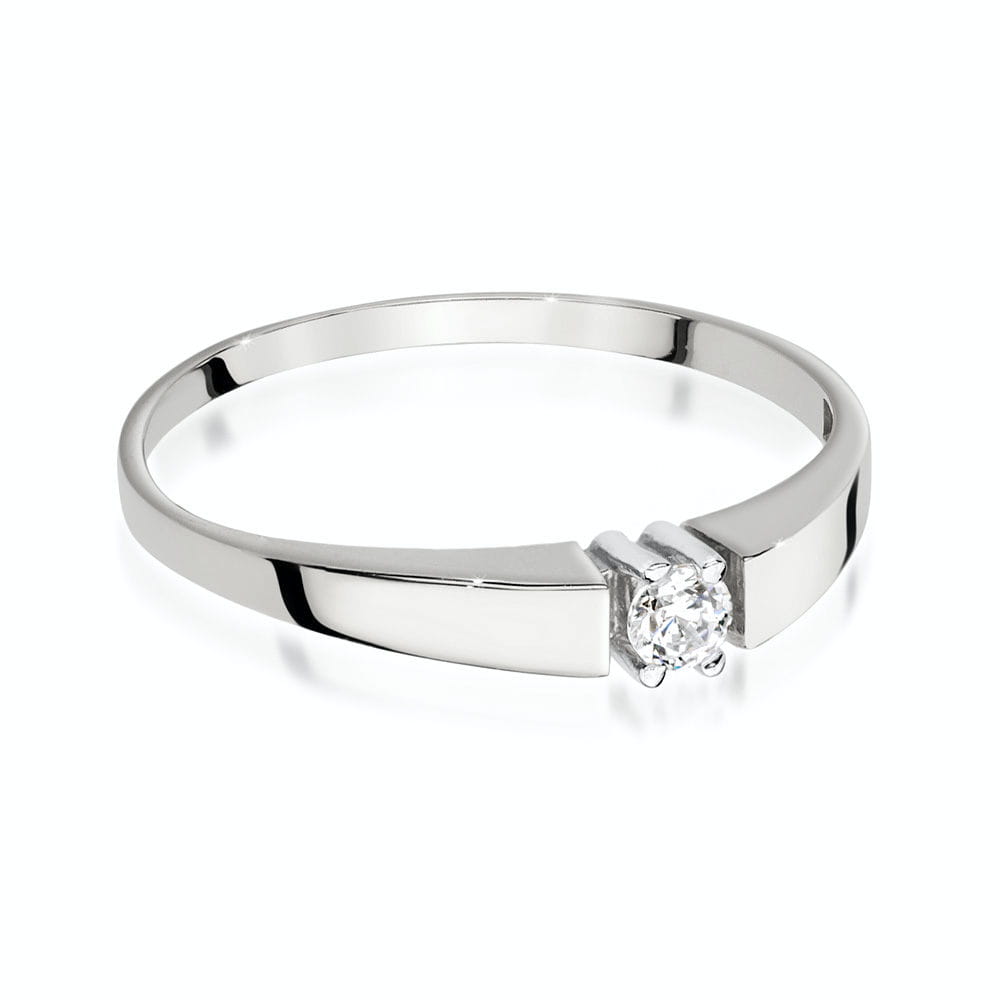 Inel Aur 9K cu Diamant Natural 0.10 ct