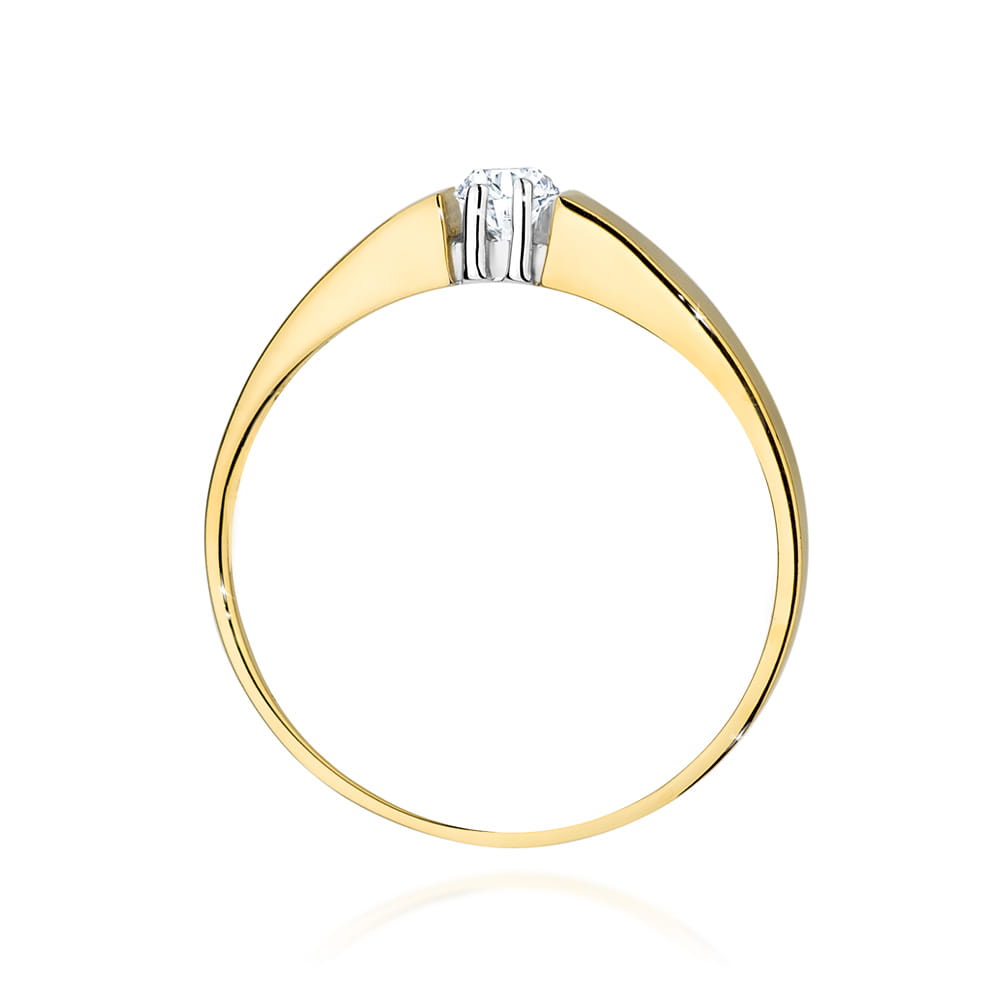 Inel Aur 9K cu Diamant Natural 0.10 ct