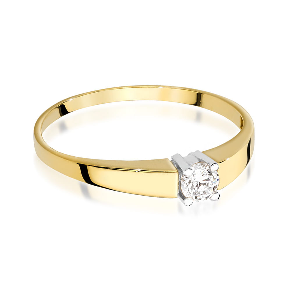 Inel Aur 9K cu Diamant Natural 0.20 ct