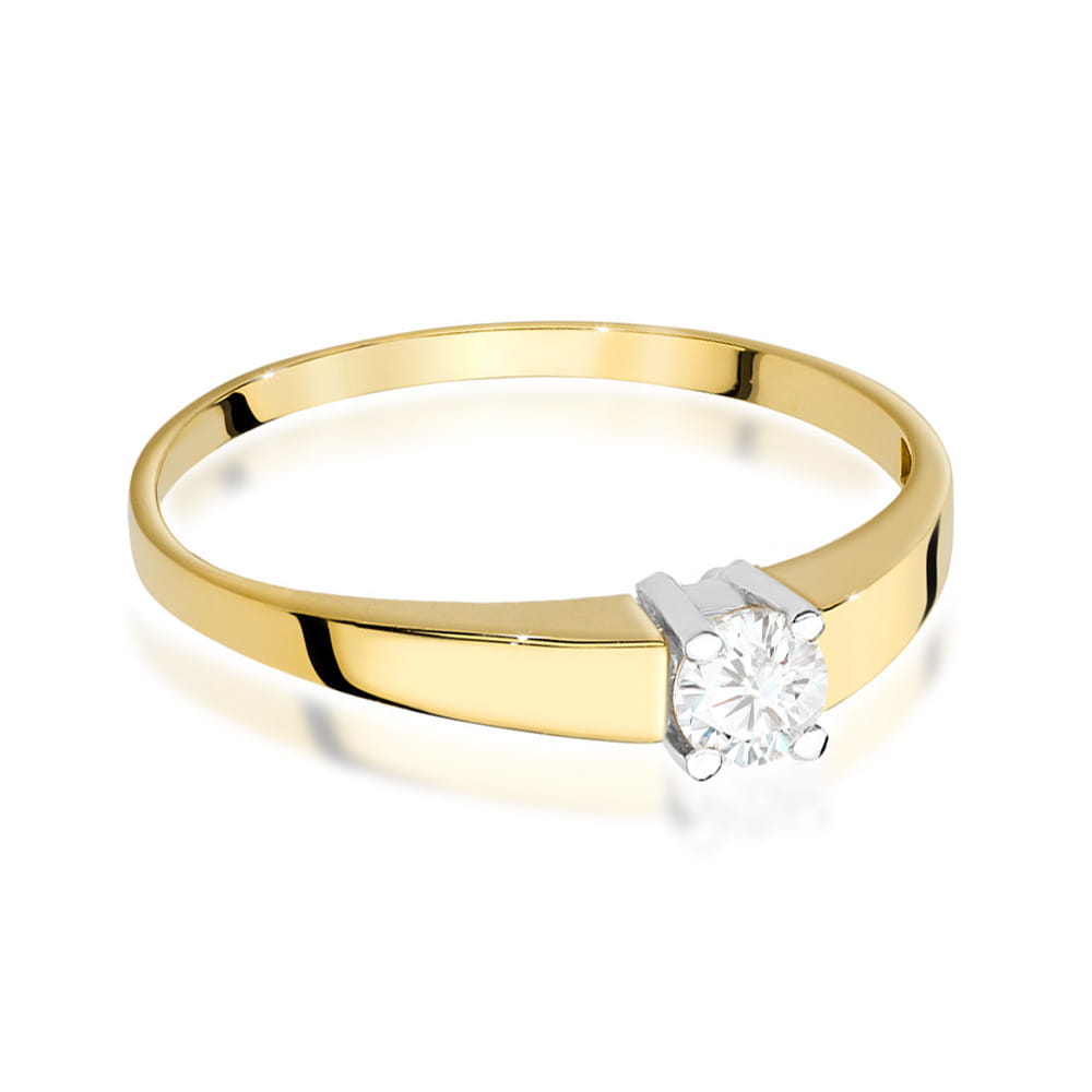 Inel Aur 9K cu Diamant Natural 0.25 ct