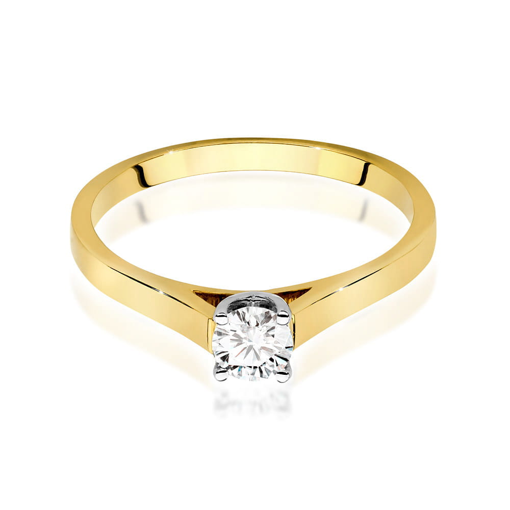 Inel Aur 9K cu Diamant Natural 0.40 ct