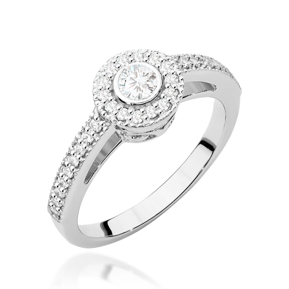Inel Aur 9K cu Diamante Naturale 0.38 ct