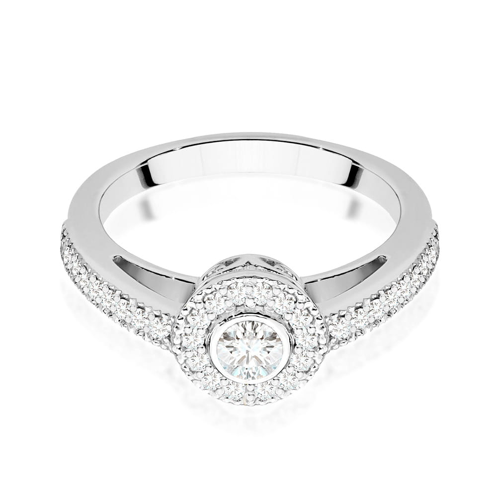 Inel Aur 9K cu Diamante Naturale 0.38 ct