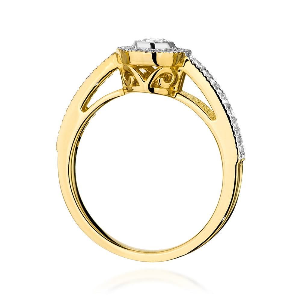 Inel Aur 9K cu Diamante Naturale 0.38 ct