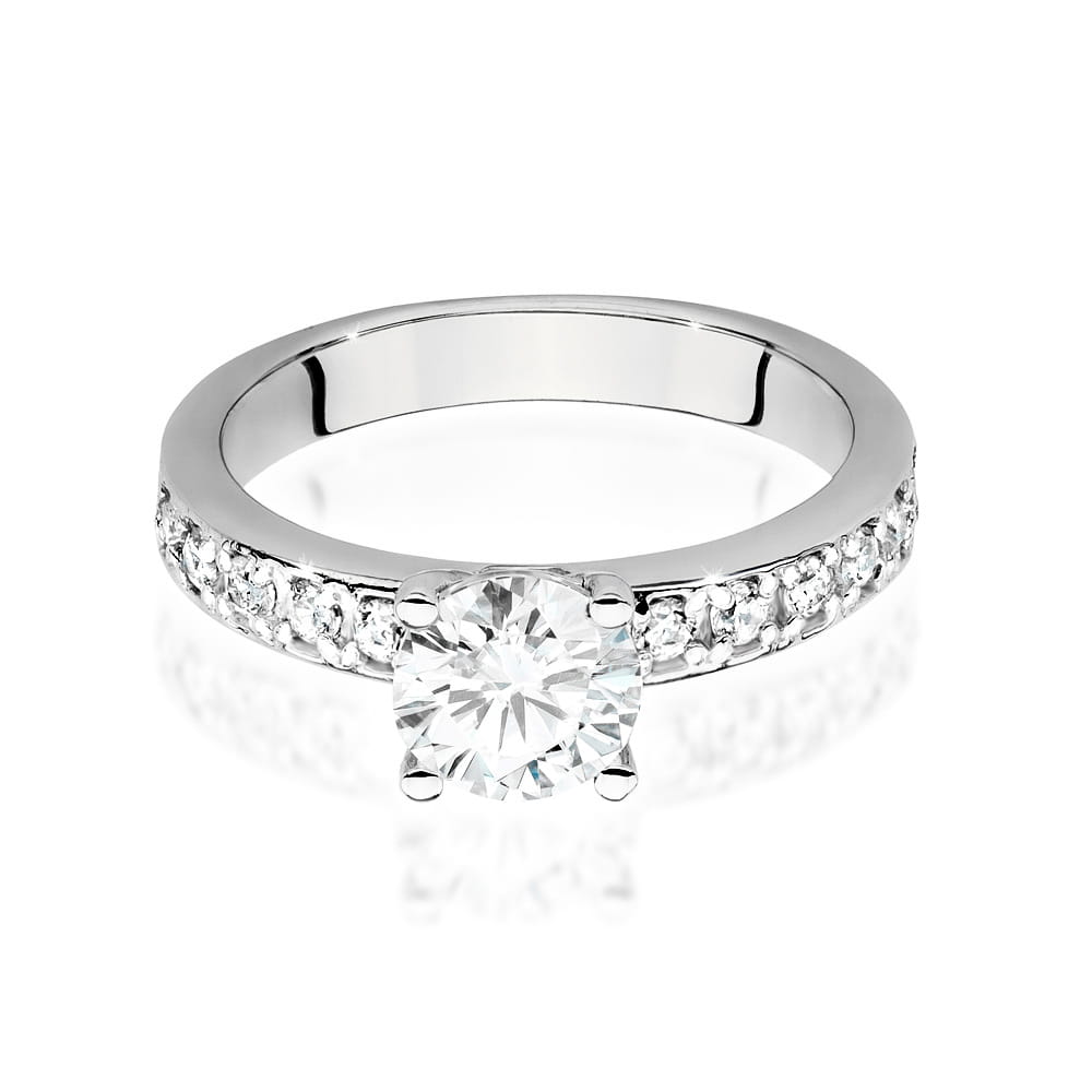 Inel Aur 9K cu Diamante Naturale 1.24 ct