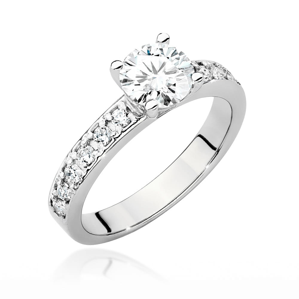 Inel Aur 9K cu Diamante de Laborator 1.24 ct