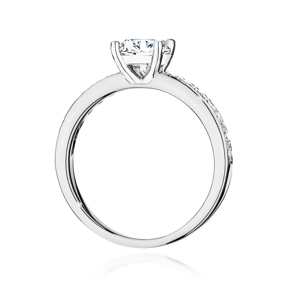 Inel Aur 9K cu Diamante de Laborator 1.24 ct