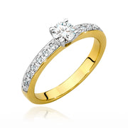 Inel Aur 9K cu Diamante Naturale 0.70 ct