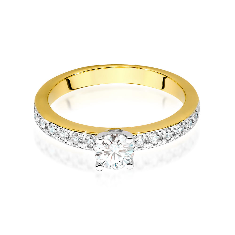 Inel Aur 9K cu Diamante Naturale 0.70 ct