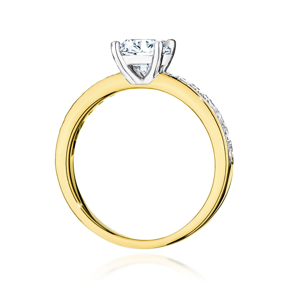 Inel Aur 9K cu Diamante Naturale 1.24 ct