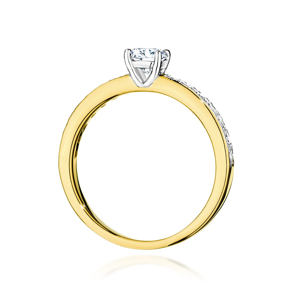 Inel Aur 9K cu Diamante de Laborator 0.60 ct