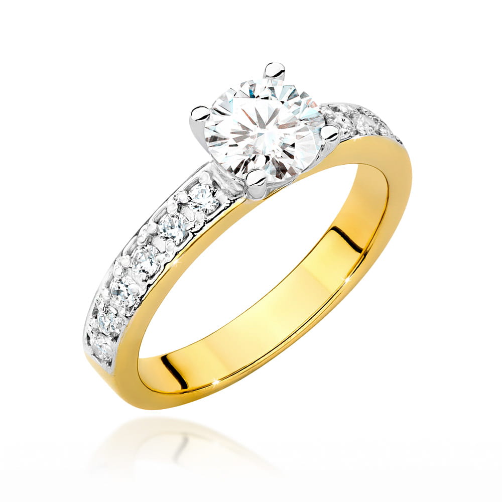 Inel Aur 9K cu Diamante de Laborator 0.94 ct