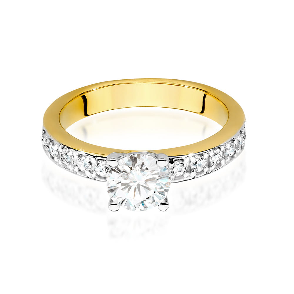 Inel Aur 9K cu Diamante de Laborator 0.94 ct