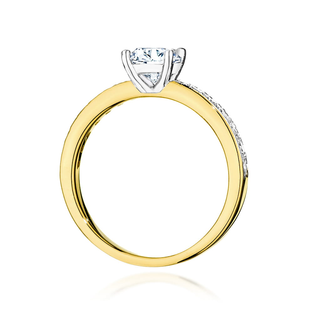 Inel Aur 9K cu Diamante de Laborator 0.94 ct