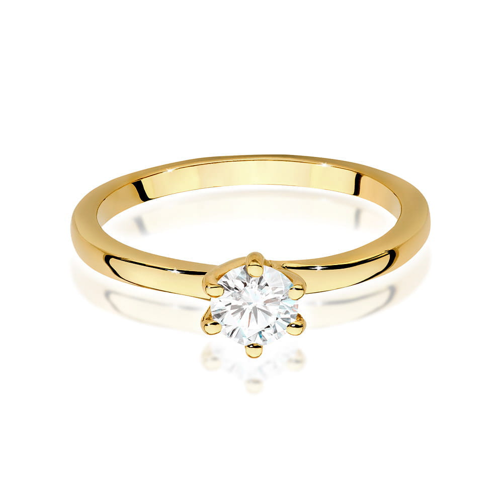 Inel Aur 9K cu Diamant Natural 0.40 ct
