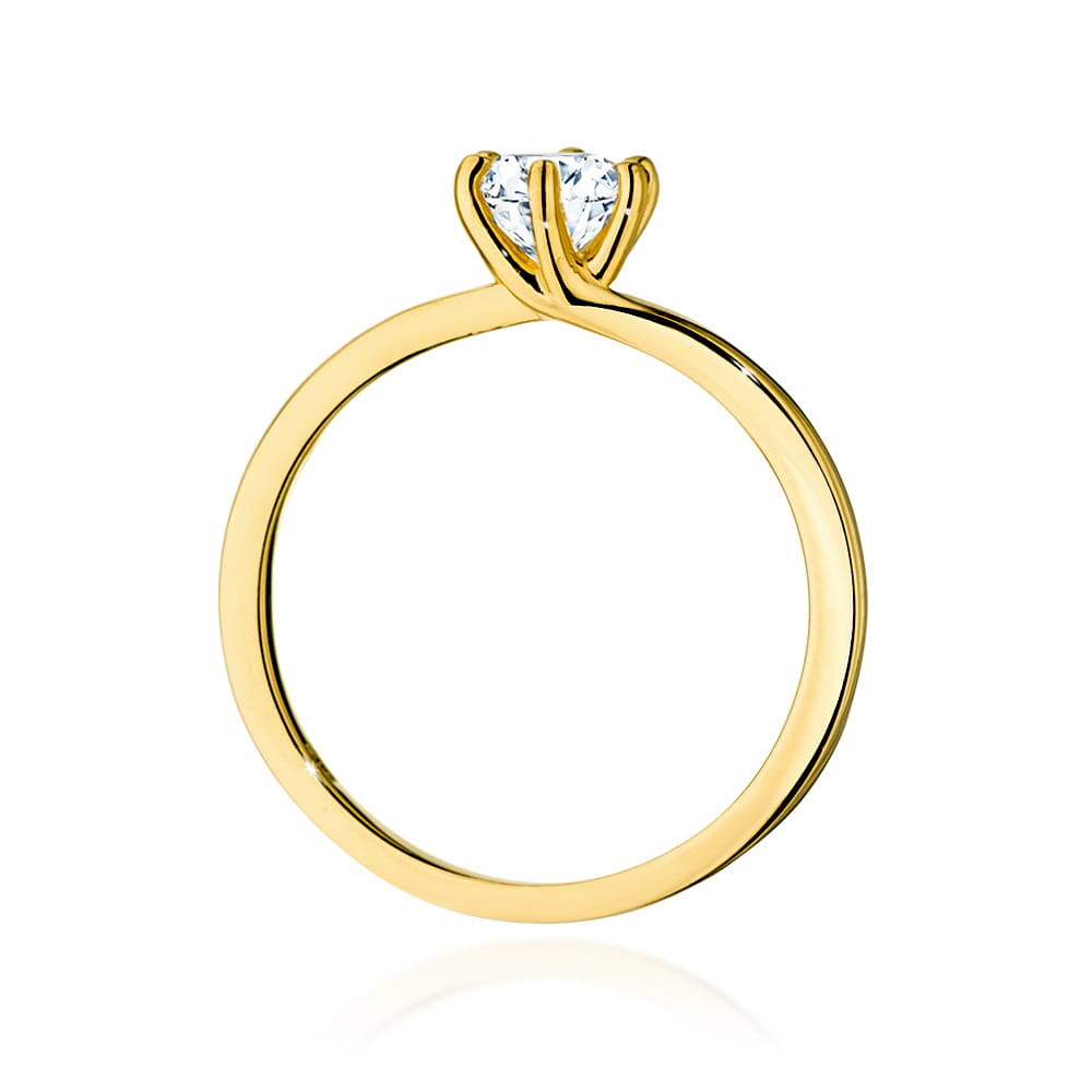 Inel Aur 9K cu Diamant Natural 0.50 ct