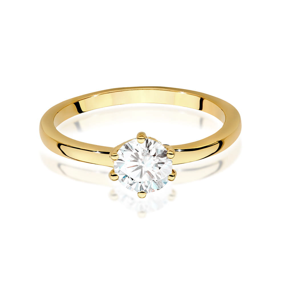 Inel Aur 9K cu Diamant Natural 0.70 ct