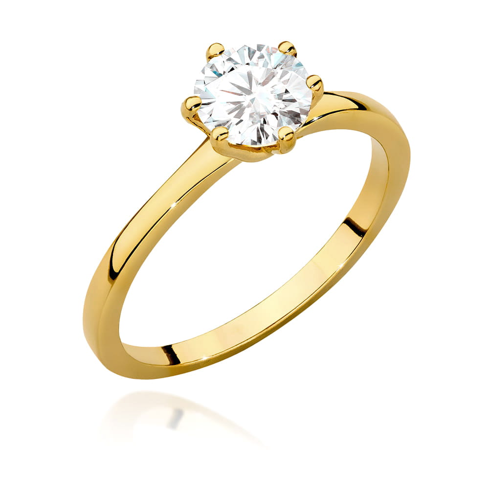 Inel Aur 9K cu Diamant Natural 1.00 ct