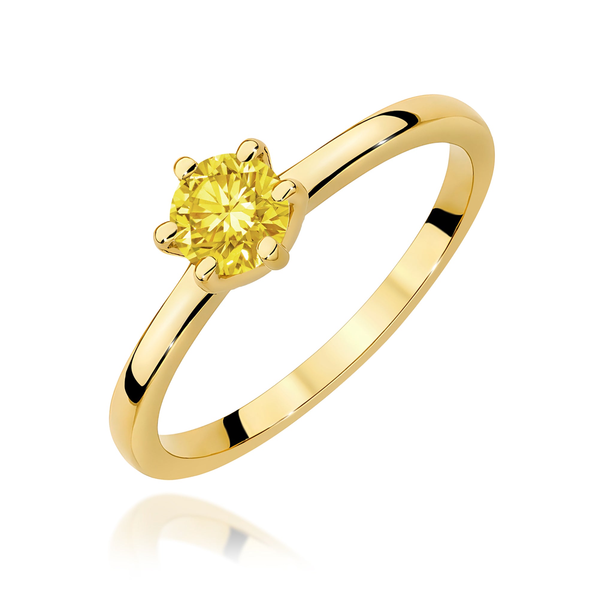 Inel Aur 9K cu Diamant Natural 0.50 ct