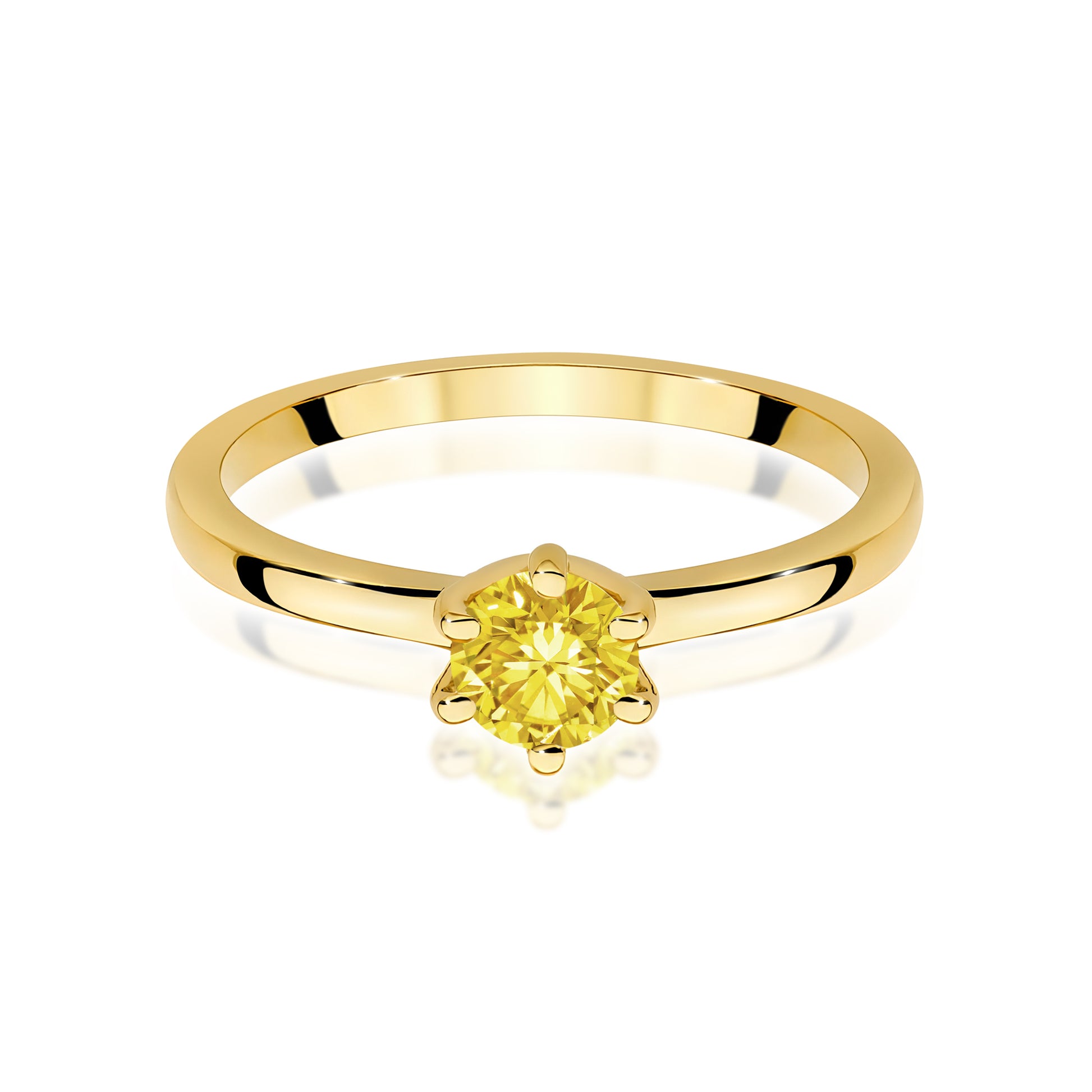 Inel Aur 9K cu Diamant Natural 0.50 ct