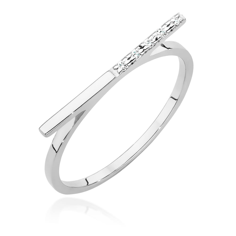 Inel Aur 9K cu Diamante Naturale 0.03 ct