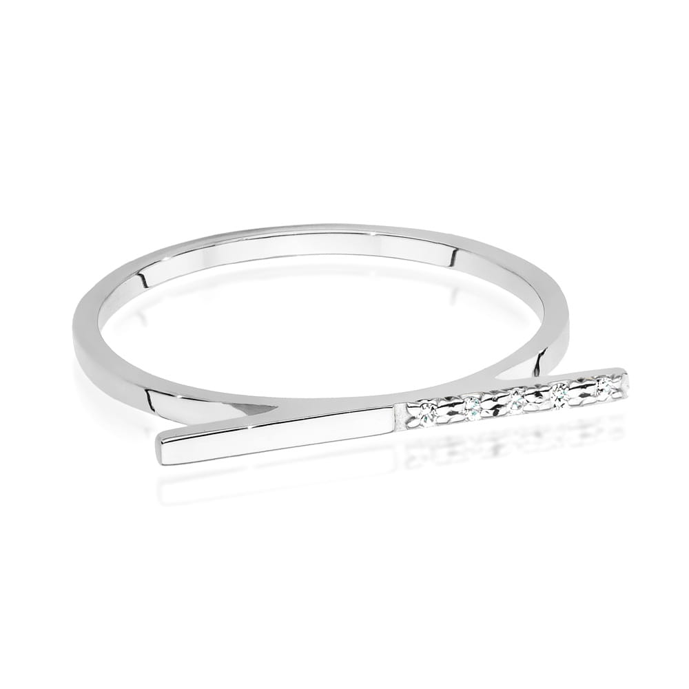 Inel Aur 9K cu Diamante Naturale 0.03 ct