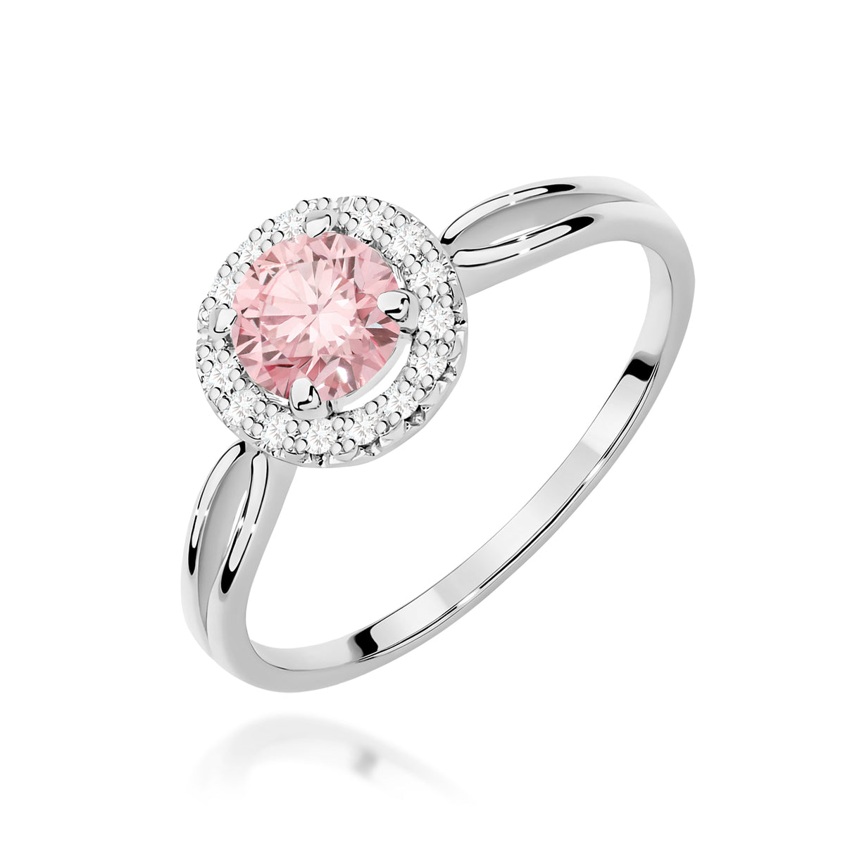 Inel Aur 9K cu Diamante Roz de Laborator 0.58 ct