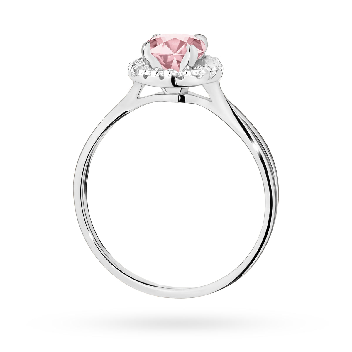 Inel Aur 9K cu Diamante Roz de Laborator 0.58 ct