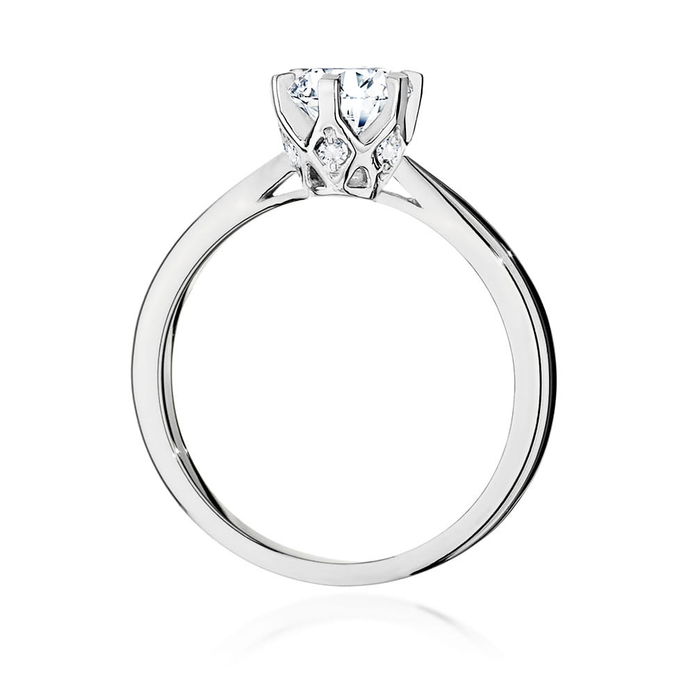 Inel Aur 9K cu Diamante de Laborator 0.76 ct