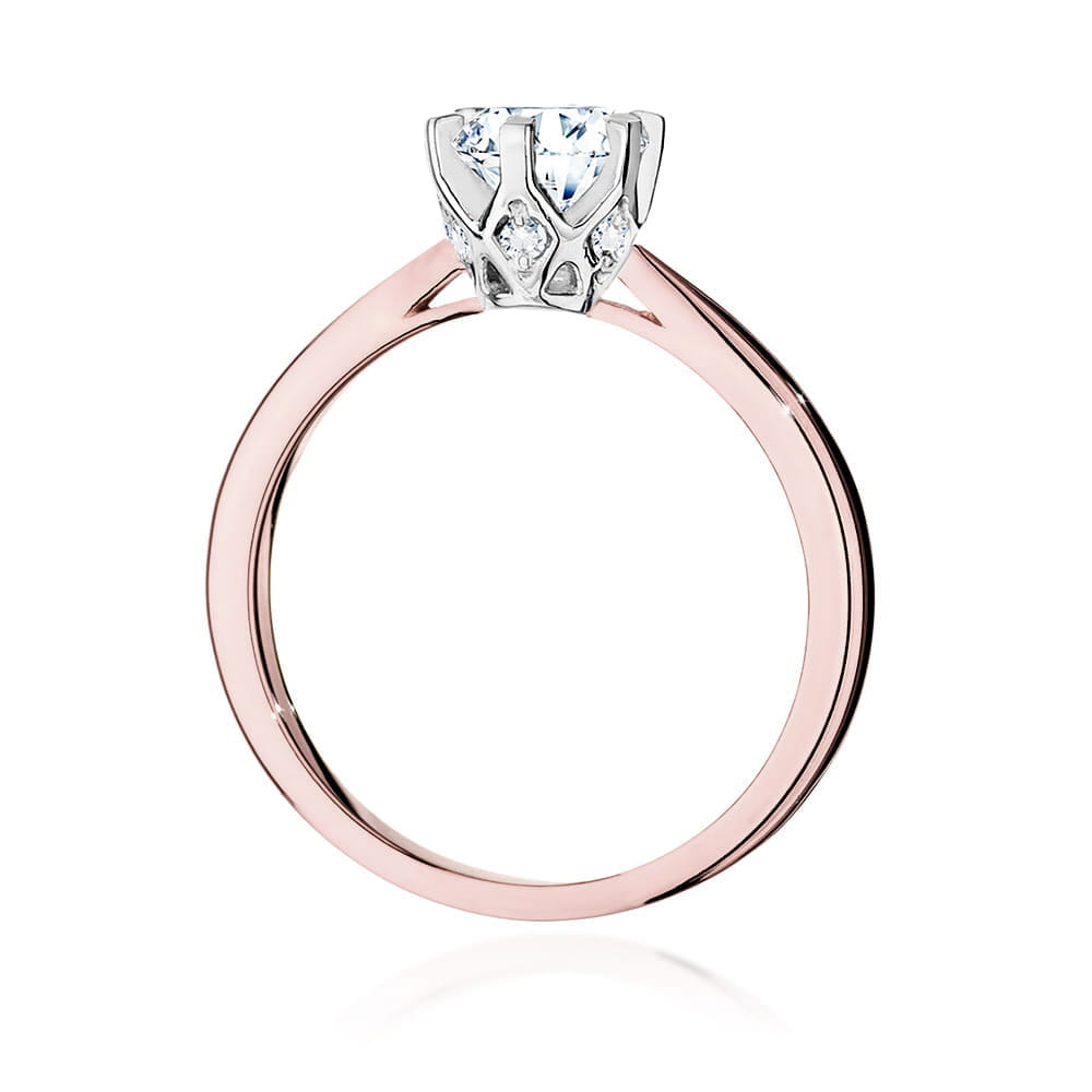 Inel Aur 14K cu Diamante de Laborator 0.76 ct