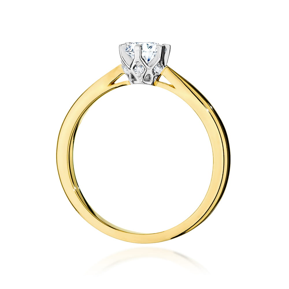 Inel Aur 14K cu Diamante de Laborator 0.46 ct