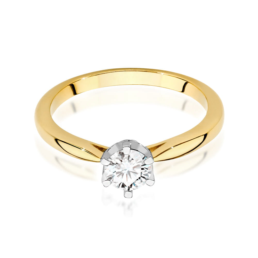 Inel Aur 9K cu Diamante Naturale 0.46 ct