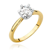 Inel Aur 9K cu Diamante Naturale 0.76 ct