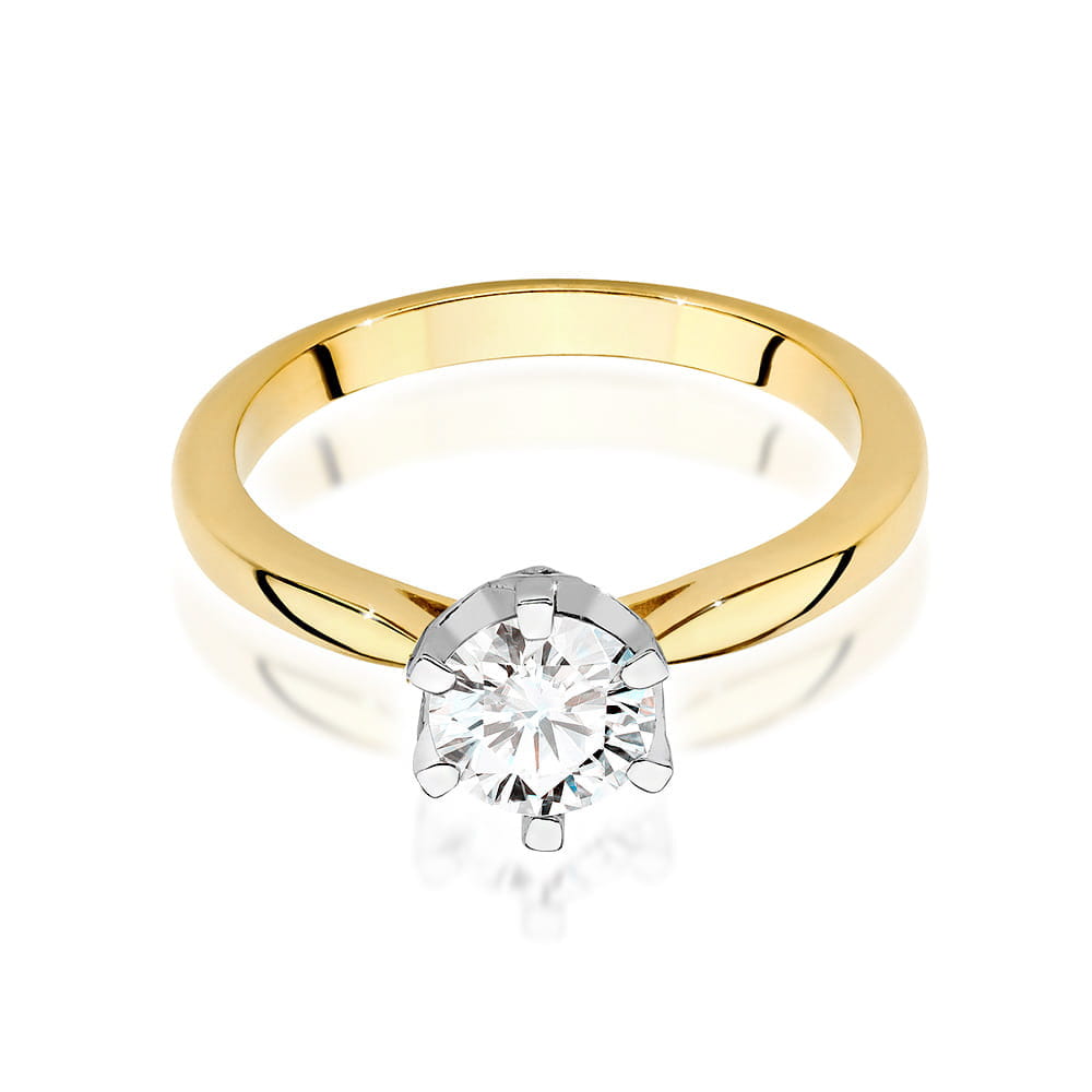 Inel Aur 9K cu Diamante Naturale 0.76 ct