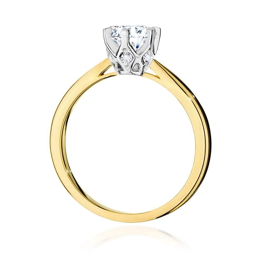 Inel Aur 9K cu Diamante Naturale 0.76 ct