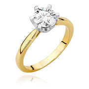 Inel Aur 9K cu Diamante Naturale 1.06 ct