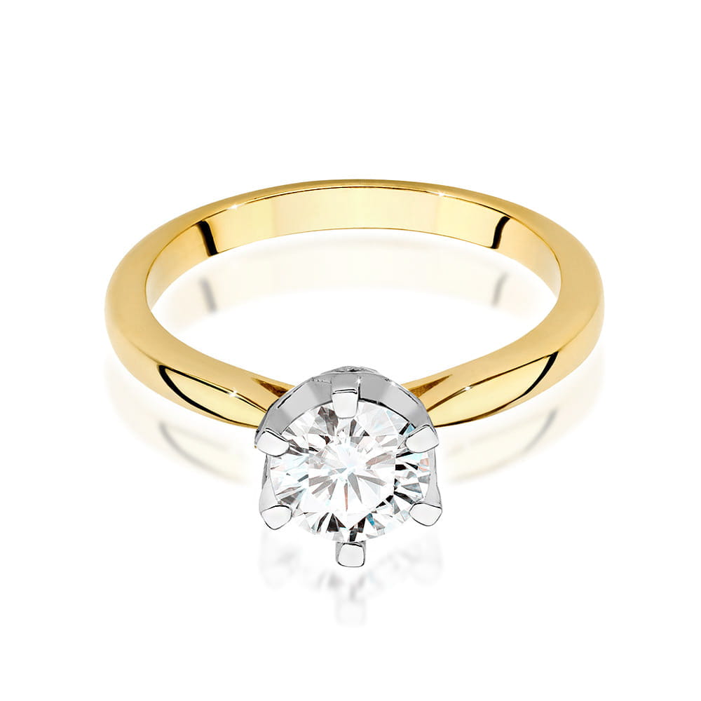 Inel Aur 9K cu Diamante Naturale 1.06 ct