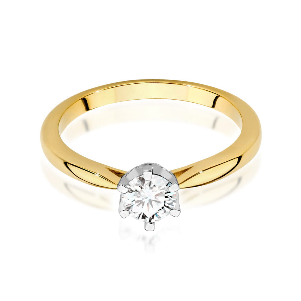 Inel Aur 9K cu Diamante de Laborator 0.46 ct