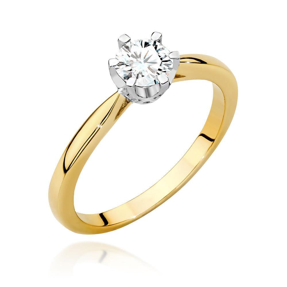 Inel Aur 9K cu Diamante de Laborator 0.56 ct