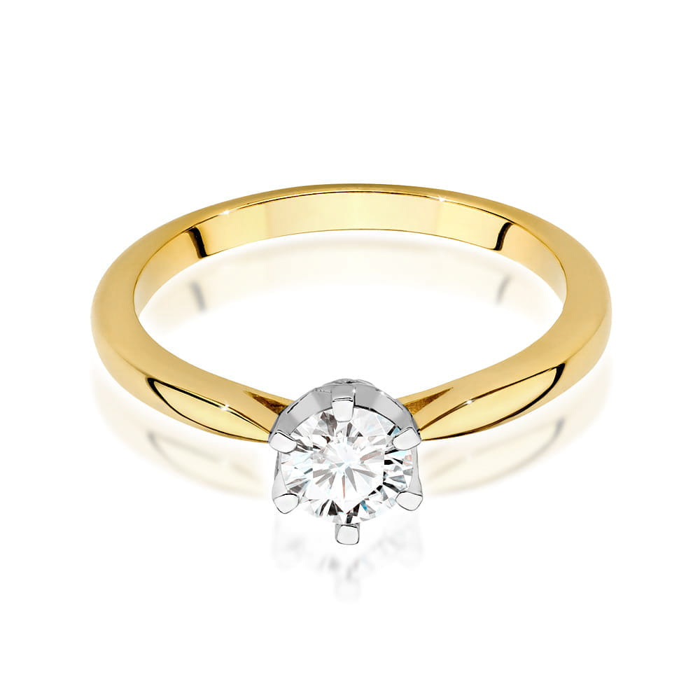 Inel Aur 9K cu Diamante de Laborator 0.56 ct