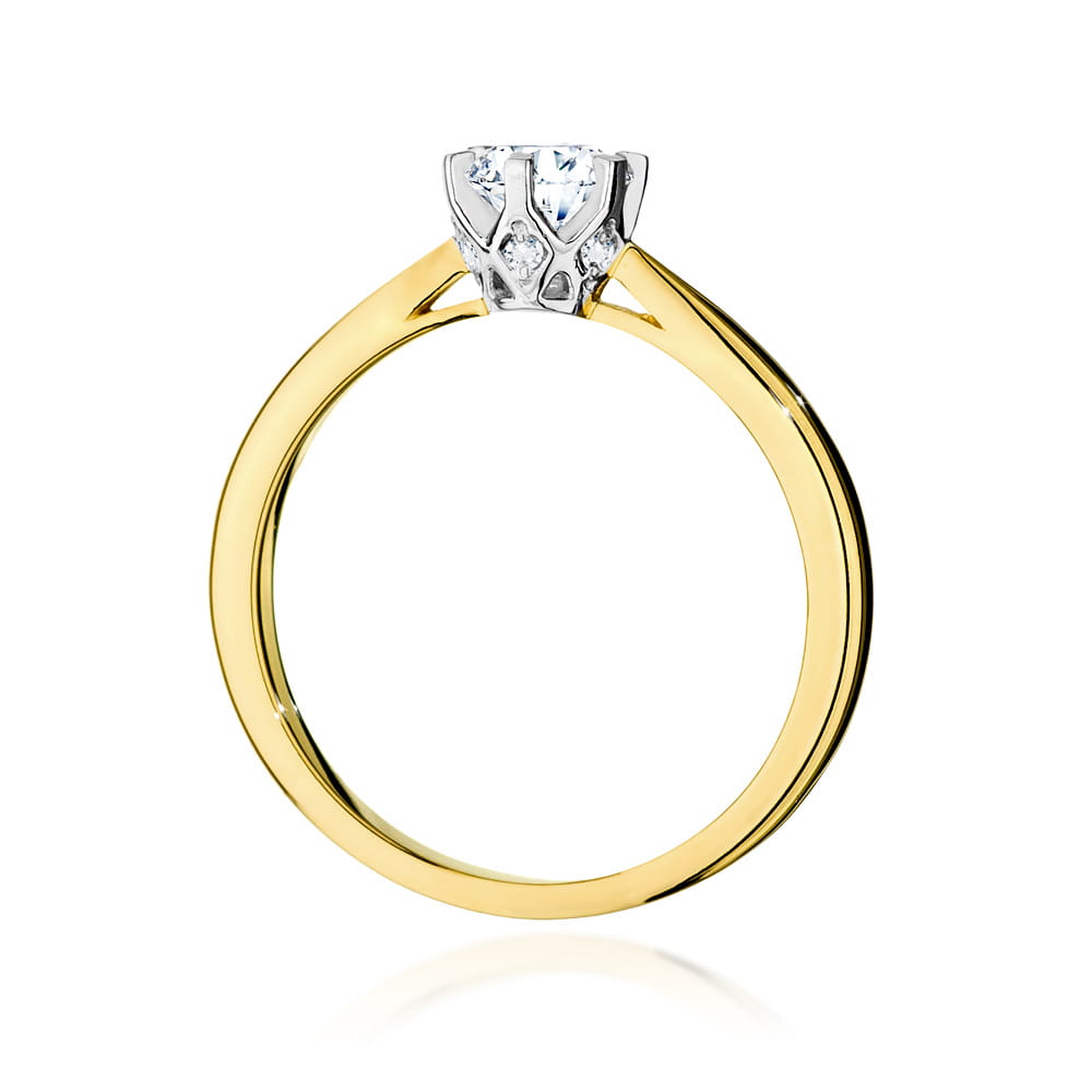 Inel Aur 9K cu Diamante de Laborator 0.56 ct