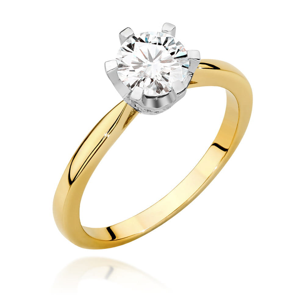 Inel Aur 9K cu Diamante de Laborator 0.76 ct
