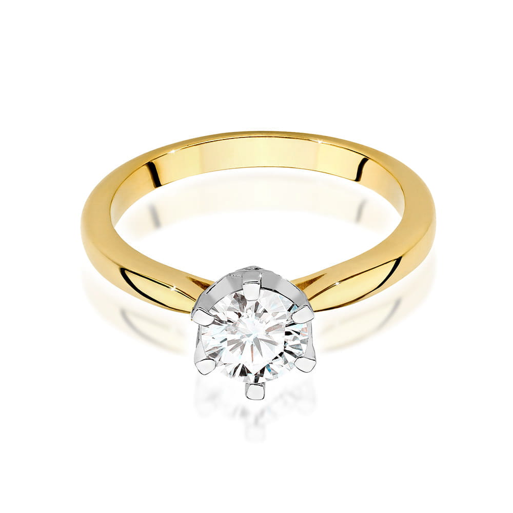 Inel Aur 9K cu Diamante de Laborator 0.76 ct