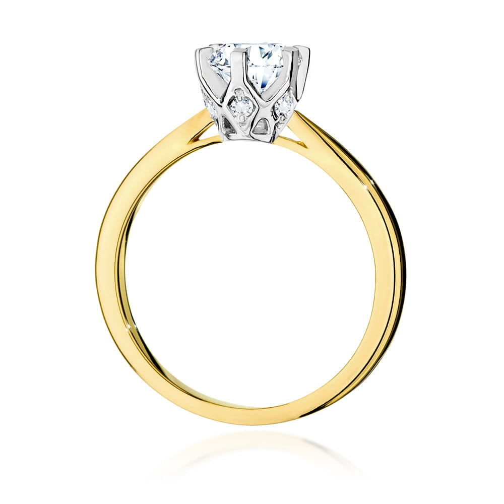 Inel Aur 9K cu Diamante de Laborator 1.06 ct