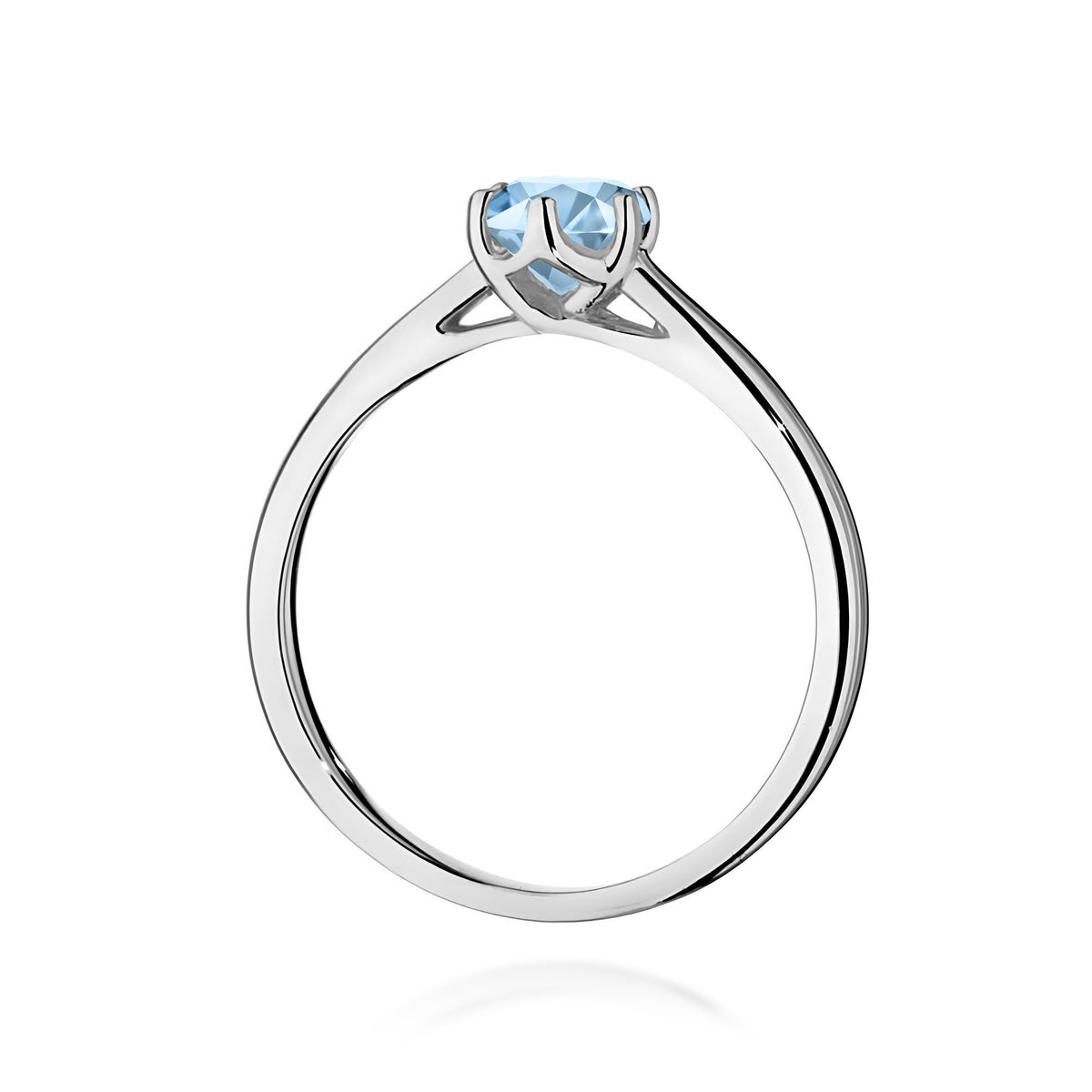 Inel Aur 14K cu Diamant Albastru de Laborator 0.50 ct