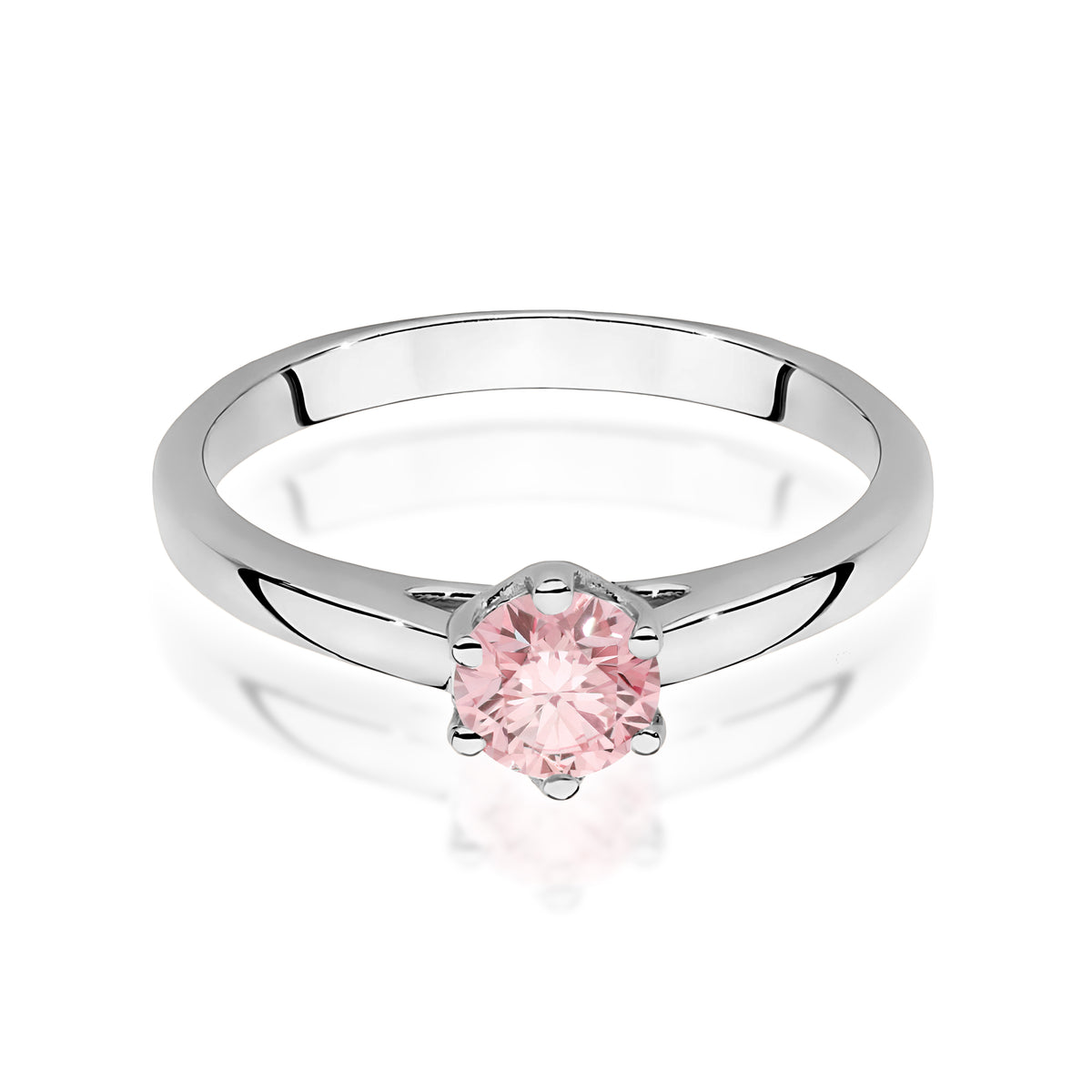 Inel Aur 14K cu Diamant Roz de Laborator 0.50 ct