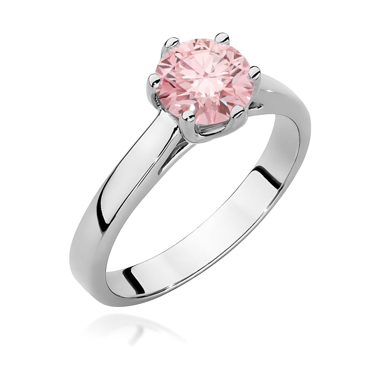 Inel Aur 14K cu Diamant Roz de Laborator 1.00 ct