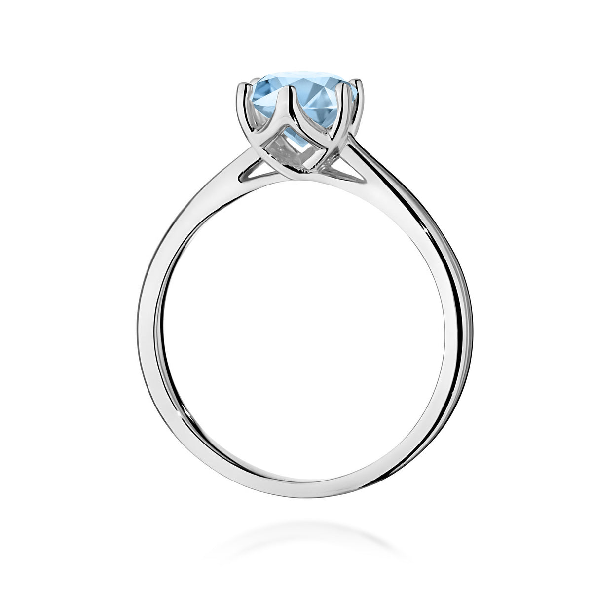 Inel Aur 9K cu Diamant Albastru de Laborator 1.00 ct