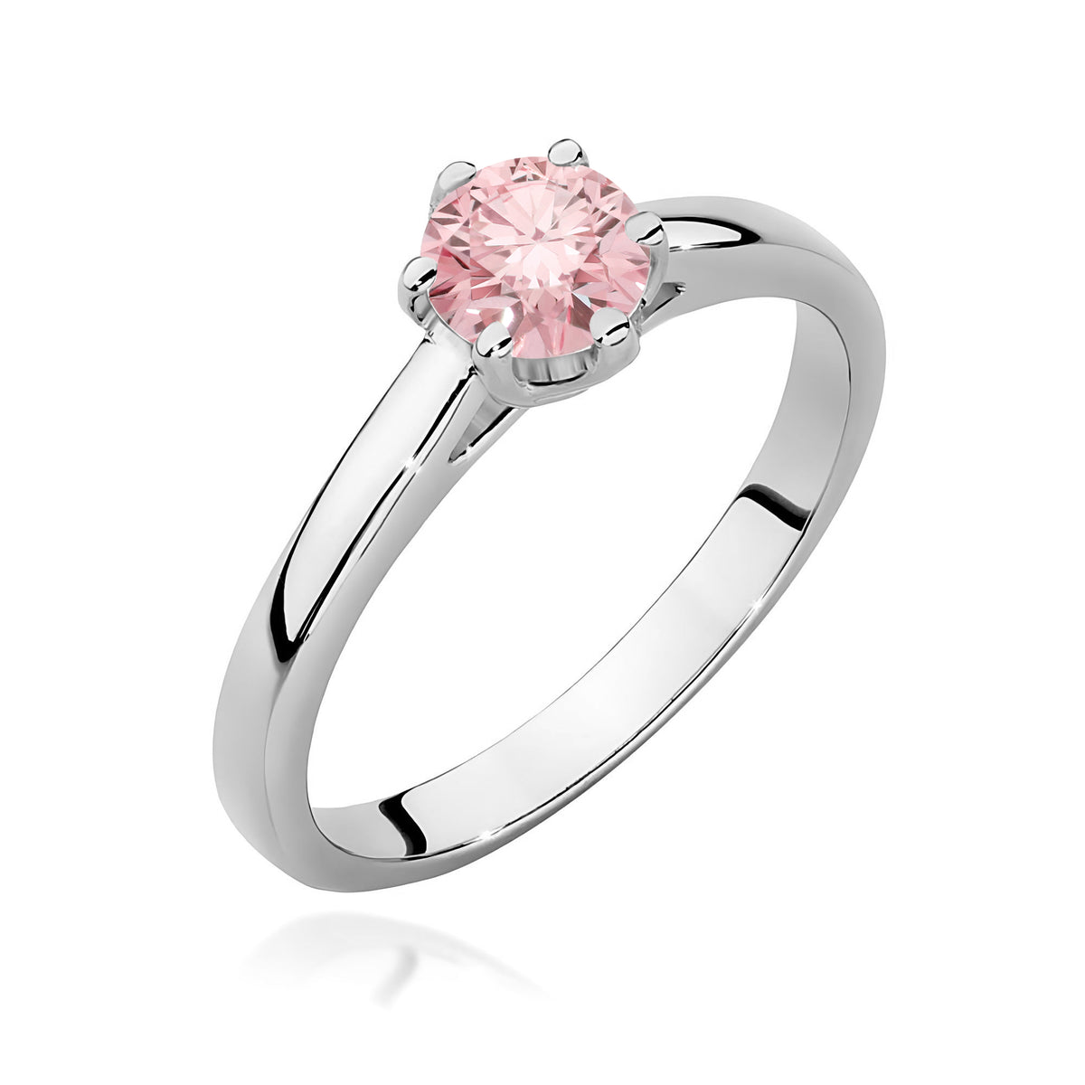 Inel Aur 9K cu Diamant Roz de Laborator 0.50 ct